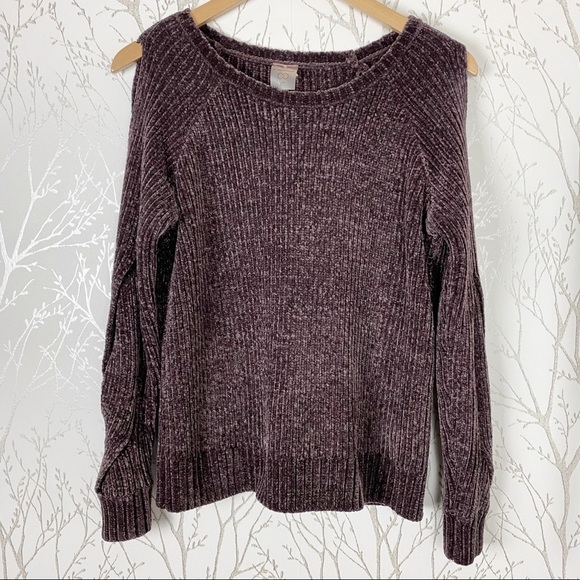 CALIA by CARRIE UNDERWOOD Effortless Chenille Sweater Plum NWT XS - Picture 5 of 14